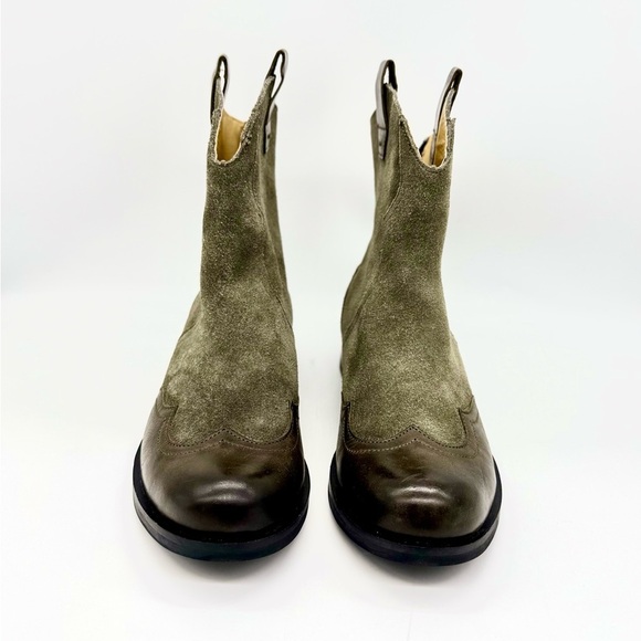 bussola Shoes - NEW BUSSOLA NORFOLK Olive Suede Women’s Western Cowboy Ankle Boots Size: 38/ 7.5